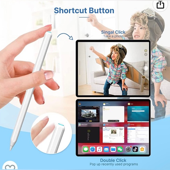 NWT Stylus pen for iPad with magnetic wireless charging and tilt palm rejection - Picture 4 of 6